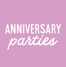 Anniversary parties text image